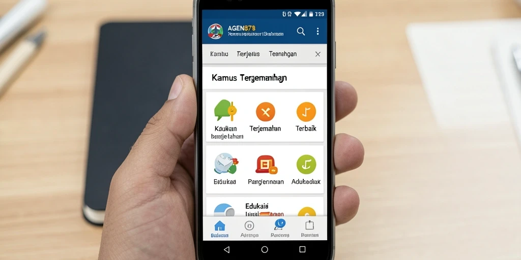 Tampilan antarmuka AGEN878 yang user-friendly untuk terjemahan cepat.