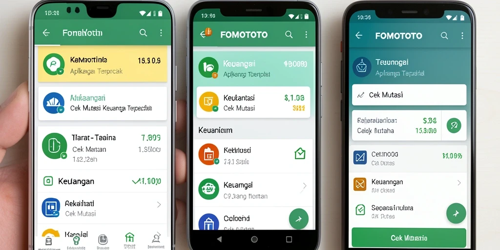 Tampilan antarmuka FOMOTOTO untuk cek mutasi keuangan.