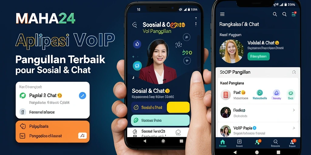 Tampilan antarmuka pengguna MAHA24 untuk VoIP Panggilan yang intuitif.