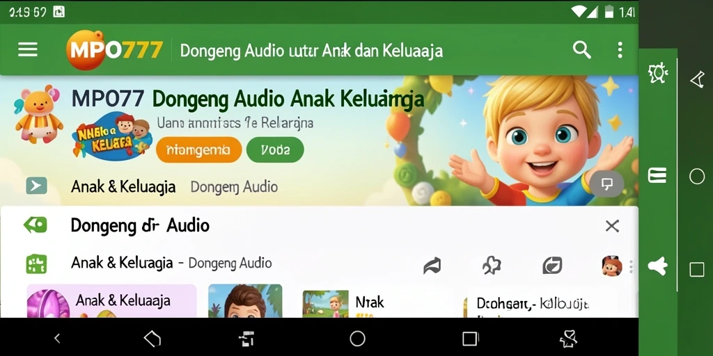 Antarmuka pengguna MPO777 yang ramah anak dan menarik.