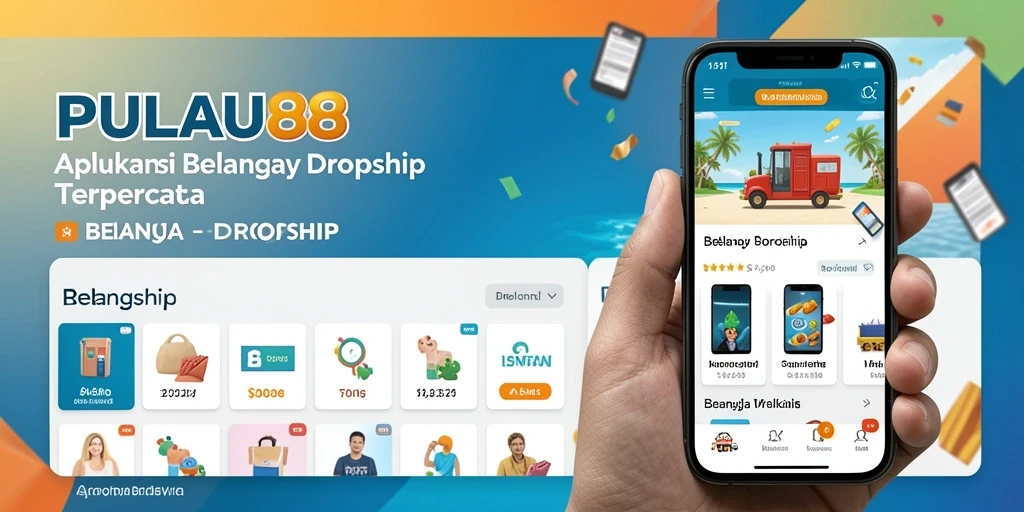 Antarmuka aplikasi PULAU88 untuk fungsi dropship yang intuitif dan user-friendly.