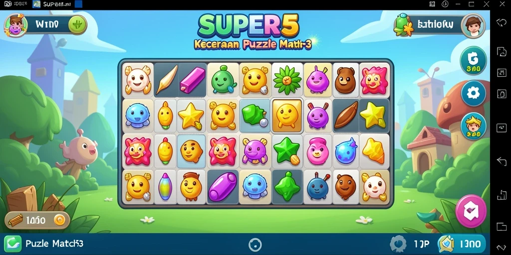 Tampilan antarmuka yang cerah dan menarik dari SUPER5.